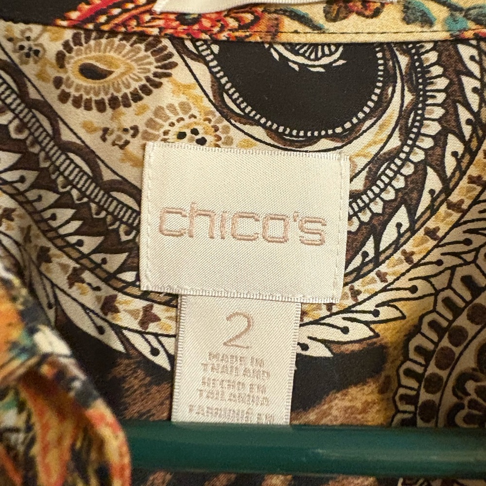 Chicos Paisley & Animal Print Button-Up - Picture 3 of 3